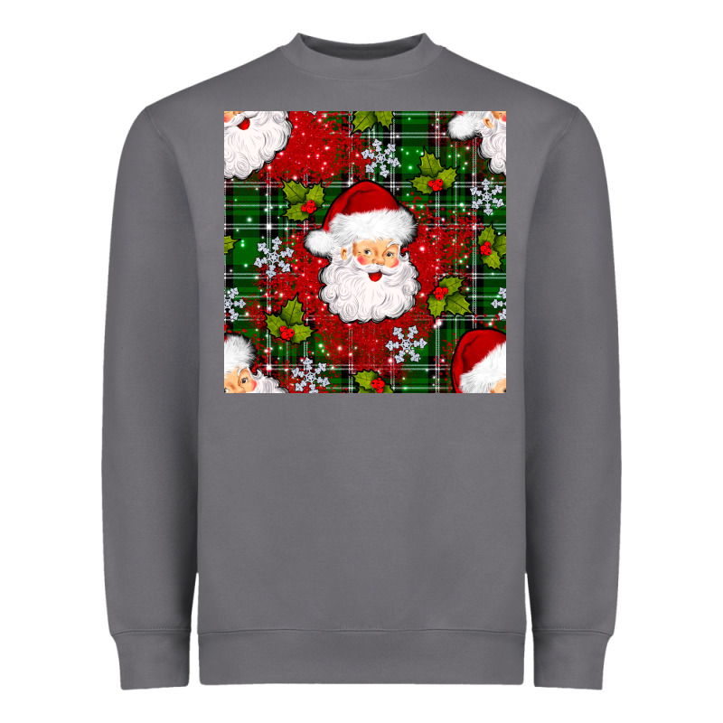 Christmas Santa Claus Seamless Pattern Heavyweight Sweatshirt by BundleAndBundleShop | Teevron