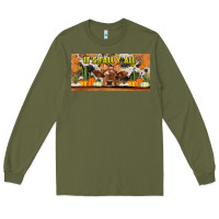 Army Green it's fall y'all cow Long Sleeve Tee - Jasminsmagicworld