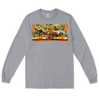 Heather Grey it's fall y'all cow Long Sleeve Tee - Jasminsmagicworld