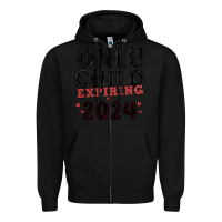 Black only child expiring 2024 Zipper Hoodie - MaliasSmallBusiness