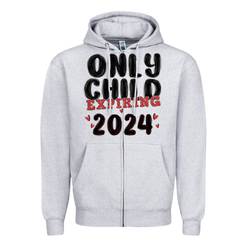 Only Child Expiring 2024 Zipper Hoodie by MaliasSmallBusiness | Teevron