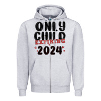 Heather Grey only child expiring 2024 Zipper Hoodie - MaliasSmallBusiness