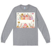 Heather Grey teacher custom name Long Sleeve Tee - JahusDesignShop