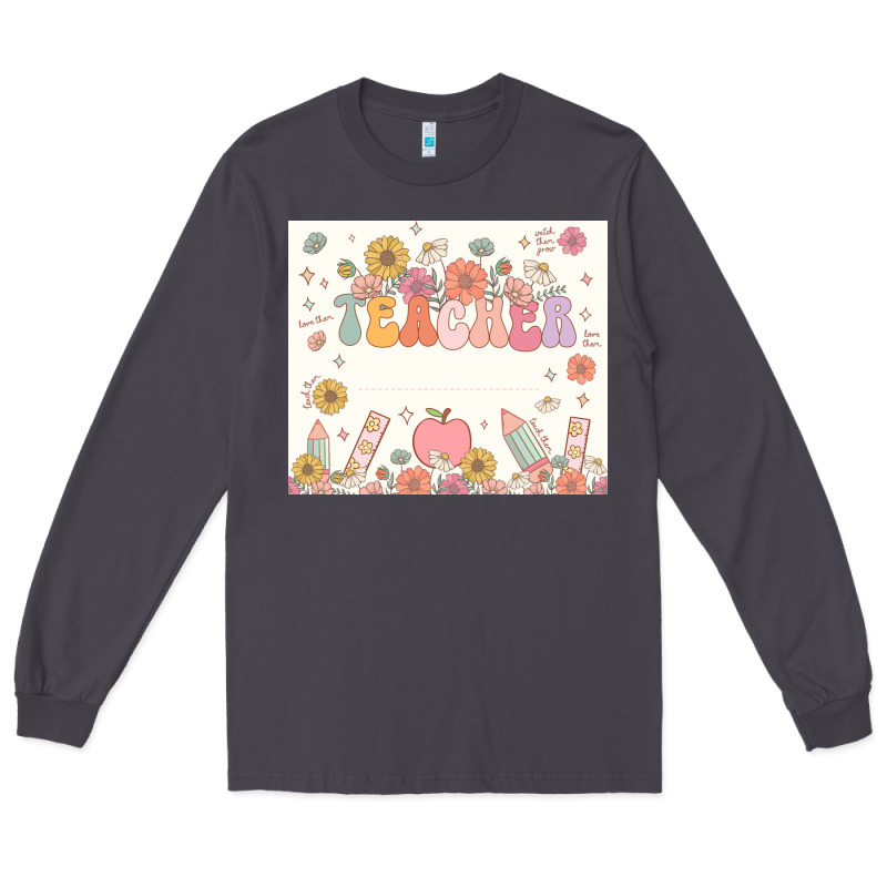 Teacher Custom Name Long Sleeve Tee by JahusDesignShop | Teevron
