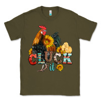 Army Green cluck it coop animals hen and chick aztec serape leopard Classic Tee - Artiststas