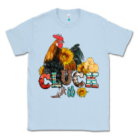 Dusty Blue cluck it coop animals hen and chick aztec serape leopard Classic Tee - Artiststas