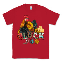Red cluck it coop animals hen and chick aztec serape leopard Classic Tee - Artiststas