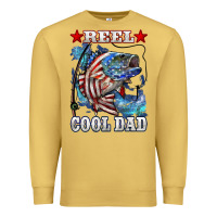 Antique Gold Reel Cool Dad Bass 4th of July Premium Sweatshirt - LillyAllenDesigns