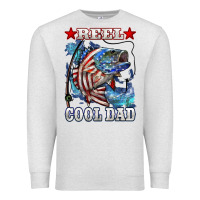 Oatmeal Heather Reel Cool Dad Bass 4th of July Premium Sweatshirt - LillyAllenDesigns