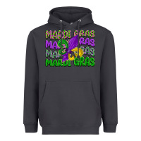Smoke mardi gras with fleur de lis Heavyweight Hoodie - LillyAllenDesigns