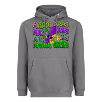 Mardi Gras With Fleur De Lis Heavyweight Hoodie | Teevron