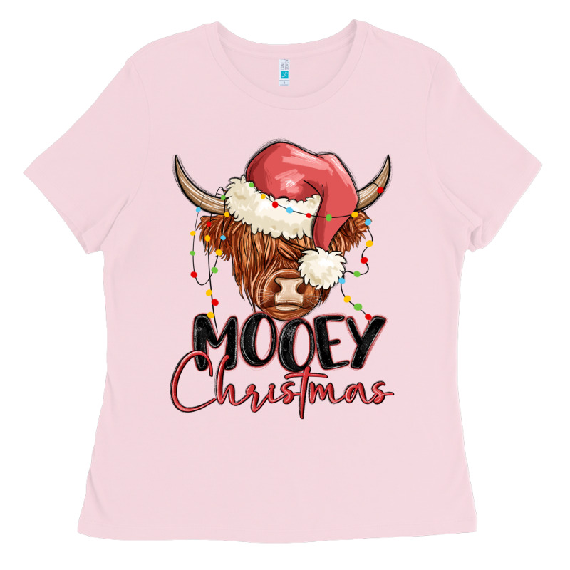 Mooey Christmas Ladies Tee by MaliasSmallBusiness | Teevron