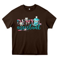 Chocolate Brown dental assistant Heavy Core Tee - texasbilliewilder