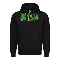 Black ırısh vibes Zipper Hoodie - MaliasSmallBusiness