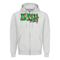 Dove Grey ırısh vibes Zipper Hoodie - MaliasSmallBusiness