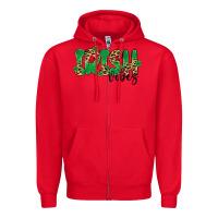 Red ırısh vibes Zipper Hoodie - MaliasSmallBusiness