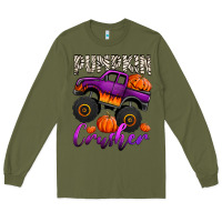 Army Green pumpkin crusher monster truck Long Sleeve Tee - Jasminsmagicworld