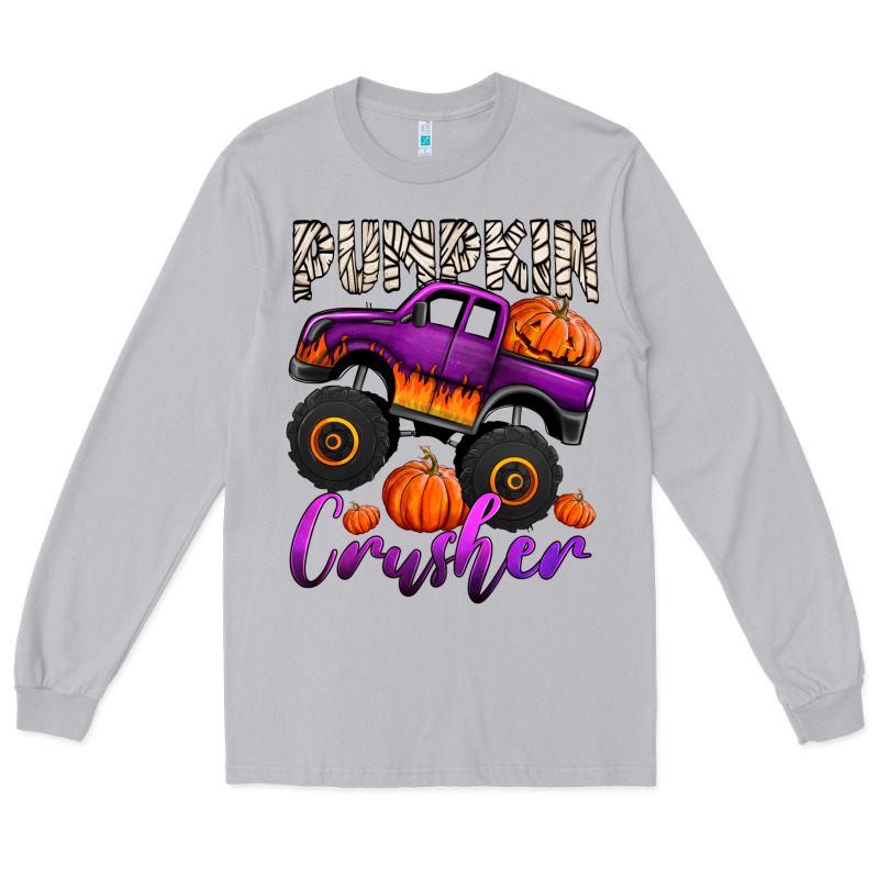 Pumpkin Crusher Monster Truck Long Sleeve Tee by Jasminsmagicworld | Teevron