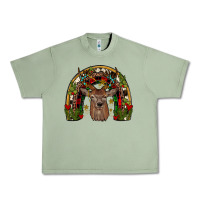 Oil Green deer rainbow Urban Heavy Tee - JahusDesignShop