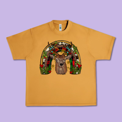 Deer Rainbow Urban Heavy Tee Designed By Jahusdesignshop