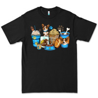 Black corgi coffee cups Premium Tee - Zillion Design Studio
