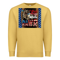 Antique Gold Western Red White Rawr Dinosaur Premium Sweatshirt - LillyAllenDesigns