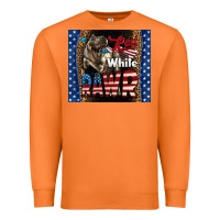 Carrot Western Red White Rawr Dinosaur Premium Sweatshirt - LillyAllenDesigns