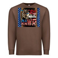 Chestnut Western Red White Rawr Dinosaur Premium Sweatshirt - LillyAllenDesigns