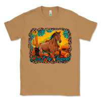 Toasted Coconut can't be tamed horse with sunflowers turquoise gemstone western sunset Classic Tee - Artiststas