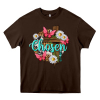 Chocolate Brown chosen Heavy Core Tee - texasbilliewilder