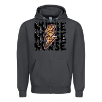 Smoke nurse lightning bolt Zipper Hoodie - MaliasSmallBusiness