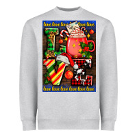 Heather Grey love coffee cup Christmas Heavyweight Sweatshirt - AdoDesignShop
