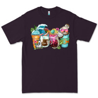 Plum skeleton summer coffee cups Premium Tee - Zillion Design Studio
