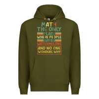 Army Green Math The Only Place Where People Buy 69 Watermelons Premium Hoodie - Bettercallsaul