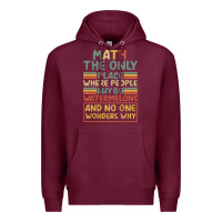 Burgundy Math The Only Place Where People Buy 69 Watermelons Premium Hoodie - Bettercallsaul