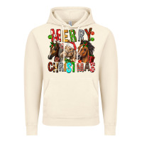 Vintage Artic Merry christmas horses Vintage Hoodie - FaDigitalArtStudio