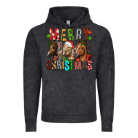 Vintage Black Merry christmas horses Vintage Hoodie - FaDigitalArtStudio
