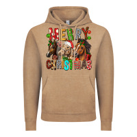 Vintage Coffee Merry christmas horses Vintage Hoodie - FaDigitalArtStudio