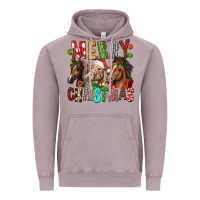 Vintage Zinc Merry christmas horses Vintage Hoodie - FaDigitalArtStudio