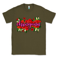 Army Green Chingona with roses Classic Tee - AdoDesignShop