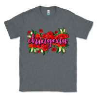 Charcoal Heather Chingona with roses Classic Tee - AdoDesignShop