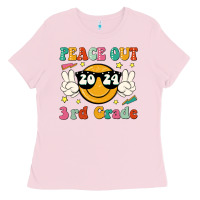 Bubblegum Pink peace out 2024 3rd grade Ladies Tee - JahusDesignShop
