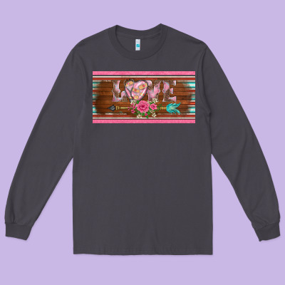 Western Nurse Love  Caduceus And Arrow License Plate Template Long Sleeve Tee Designed By Barkaloodesign