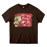 Chocolate Brown Valentine's day you moo ve me charolais cow Heavy Core Tee - RanaPortraitStore