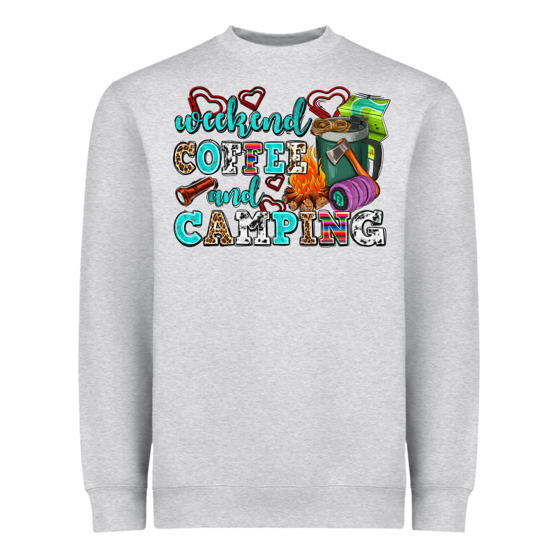 Weekend Coffee And Camping Heavyweight Sweatshirt by AdoDesignShop | Teevron