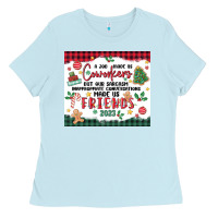 Baby Blue christmas coworkers Ladies Tee - MaliasSmallBusiness