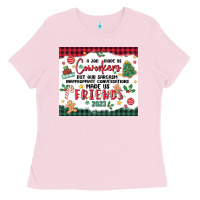 Bubblegum Pink christmas coworkers Ladies Tee - MaliasSmallBusiness
