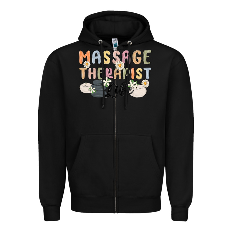 Massage Therapist Life Zipper Hoodie by MaliasSmallBusiness | Teevron