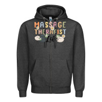 Charcoal Heather massage therapist life Zipper Hoodie - MaliasSmallBusiness