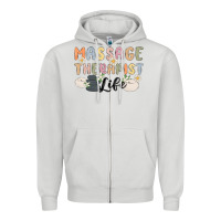 Dove Grey massage therapist life Zipper Hoodie - MaliasSmallBusiness